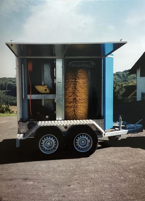 Waschanlage für Hühnerstall Lattenrost