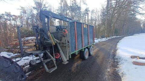 Rückewagen, Holzanhänger, Kranwagen