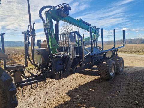 KG Forst Holzwagen TT14000 mit Kran TL7800