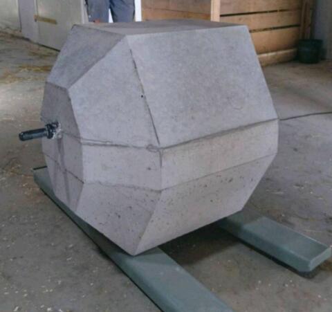 Betongewicht 580 kg, 420 kg, 350 kg