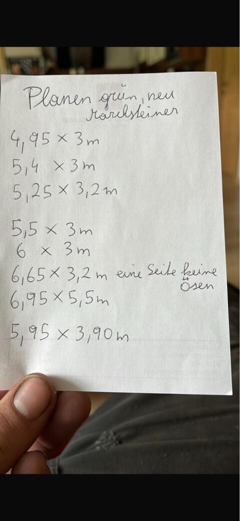 LKW-Planen, verschiedene Größen