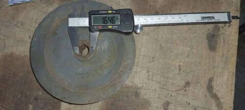 1-rillige Keilriemenscheibe 15,5 cm Dm.