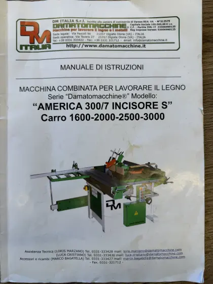5-fach kombinierte Holzbearbeitungsmaschine America 300/7 Incisore S