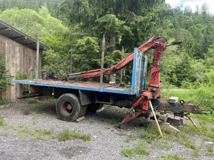 Holzhänger, Rückewagen, Kran