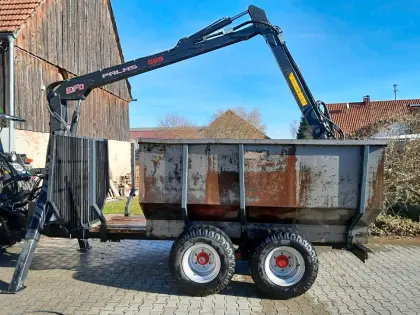 Verkaufe Rückewagen mit Kran Palms, Eifo FKD 665