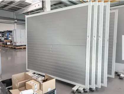 Industrie Trennwand, mobile Sichtschutzwand 2.500 × 2.100