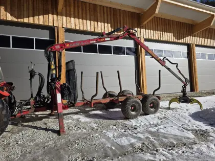 Kesla 8t Forstanhänger mit 6,7 m Kran 203T