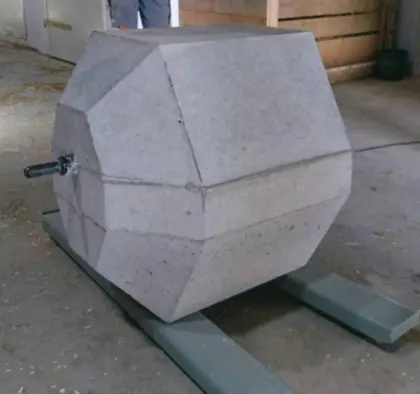 Betongewicht 580 kg, 420 kg, 350 kg