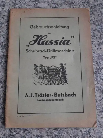 Gebrauchsanleitung Hassia Drillmaschine