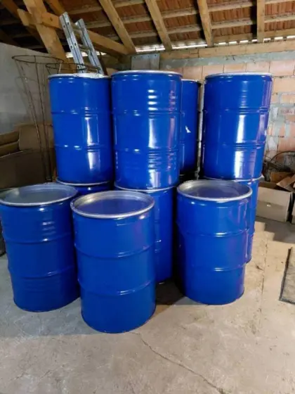 Eisenfass Stahlfass 200 l mit Deckel und Ring, sauber, neuwertig