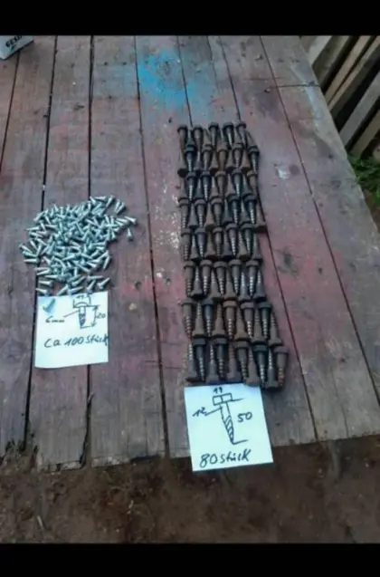 Schwarze Holzschrauben