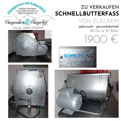 Butterfass Buttermaschine