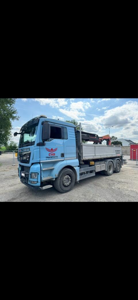 LKW Kipper Kran MAN TGX 26.400 6x2-2BL