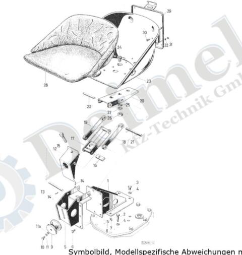 Sitz für Steyr T84e