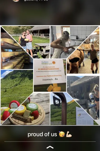 Almstelle als Hirte und Melker