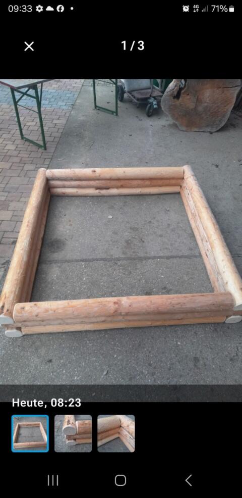 Stabile Sandkiste aus Rundlinge