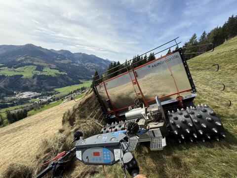 Abräumen von Steilflächen mit Brielmaier