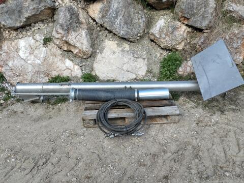 Edelstahl-Förderschnecke (Niro) 3m hydr.