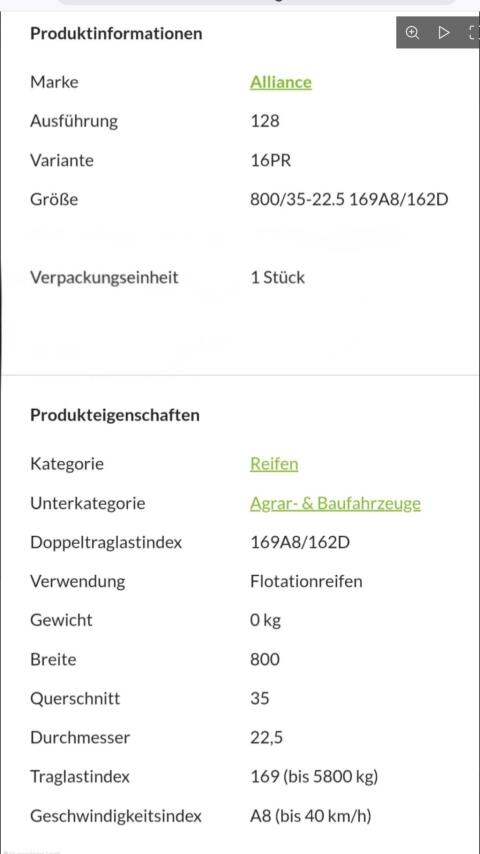 2 Alliance Reifen, neu