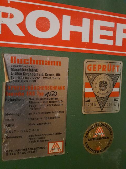 Wenig gebrauchter Räucherschrank Buchmann