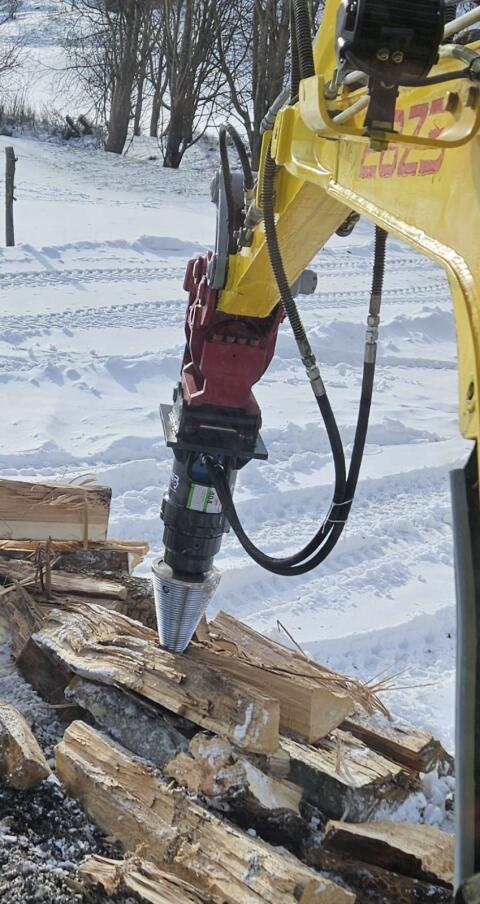 Kegelspalter Holzspalter für Minibagger