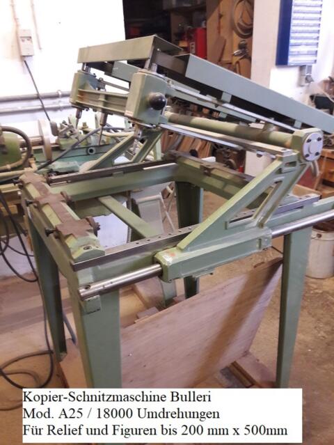 Kopier-Schnitzmaschine Bulleri Schreinerei Tischlerei