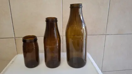Milchflaschen braun 1,0,5,0,25 l