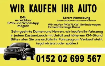 Wir kaufen Ihr Auto