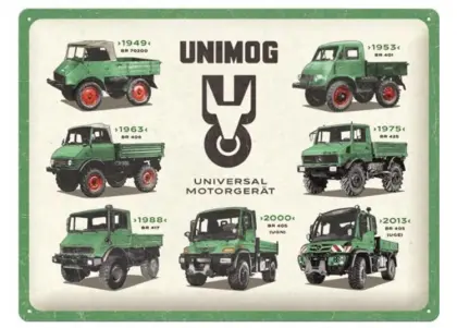 Blechschild 40 x 30 cm Unimog Modelle