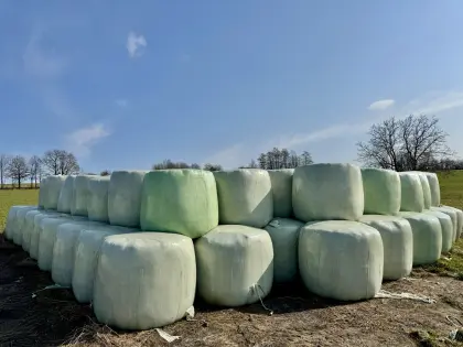 Siloballen 2. Schnitt, 32 Messer, Silageballen
