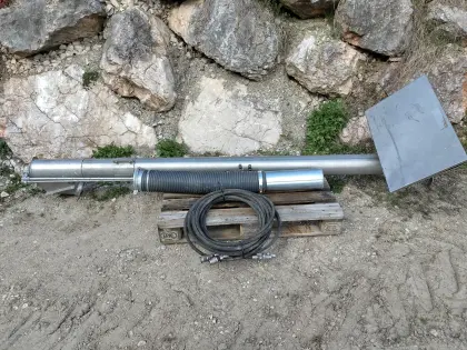 Edelstahl-Förderschnecke (Niro) 3m hydr.