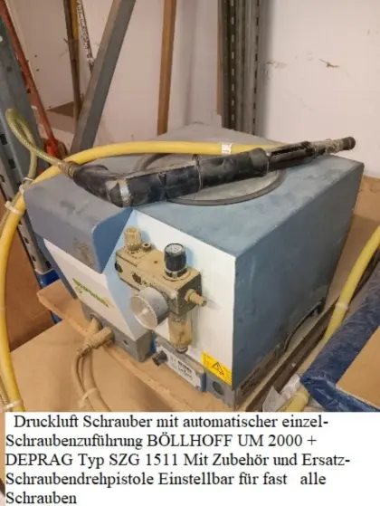 Deprag Wendelförderer mit Zubehör Schreinerei Tischlerei