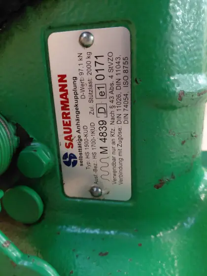 John Deere Anhängerkupplung 38 mm Zugmaul Sauermann