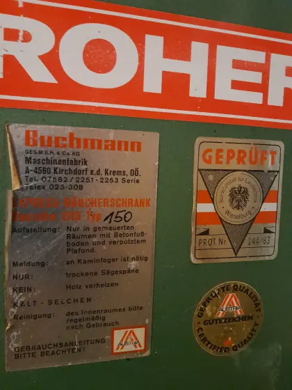 Wenig gebrauchter Räucherschrank Buchmann