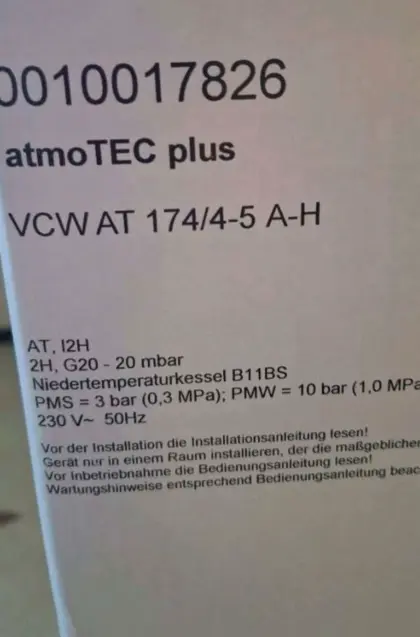 Vaillant atmoTEC VCW 174/4-5 A-H