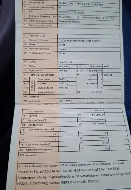 Pferdeanhänger Comet Christ Modell