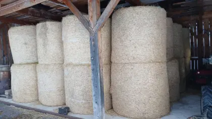 Bio Silo und Heuballen