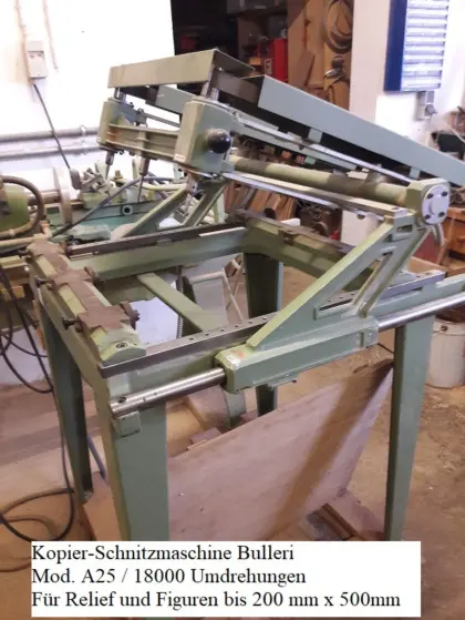 Kopier-Schnitzmaschine Bulleri Schreinerei Tischlerei