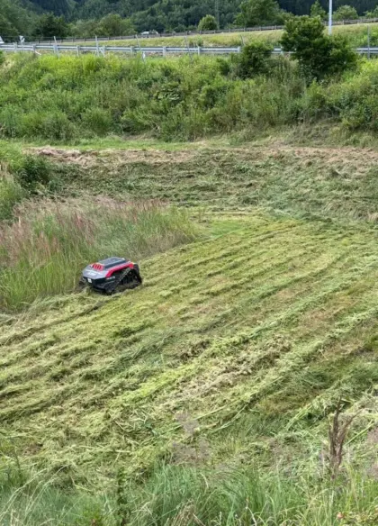 Mulcharbeiten mit Mulchroboter