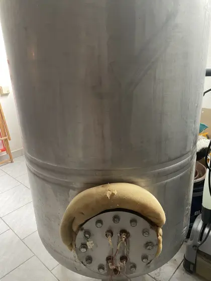 500 l Niro-Speicher mit Heizstab und Isolierung