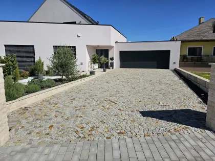 Pflastersteine 8/11, 24 t, Granit grau-gelb, Naturstein