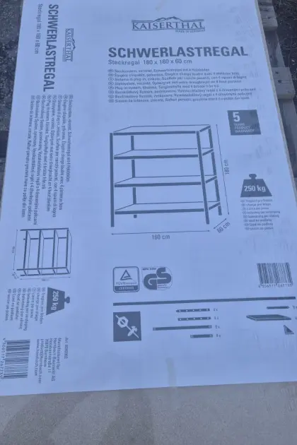 2 x Schwerlastregal 180 x 160 x 60