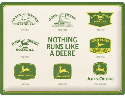 Blechschild 40 x 30 cm John Deere Logos