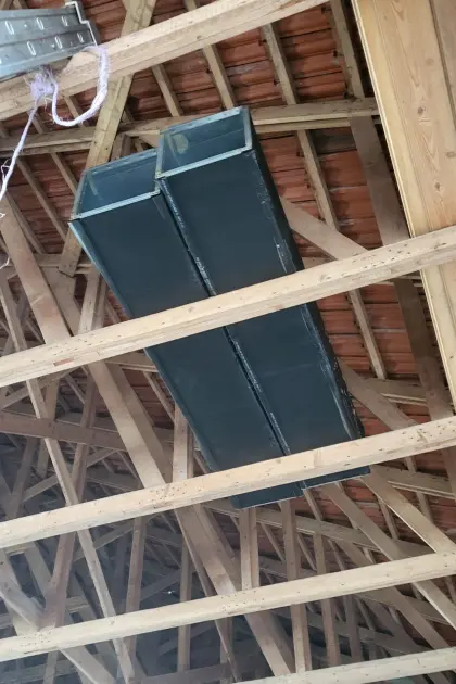 Lüftungsschächte isoliert