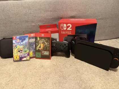 Nintendo Switch 2, 6 Spiele und Pro Controller