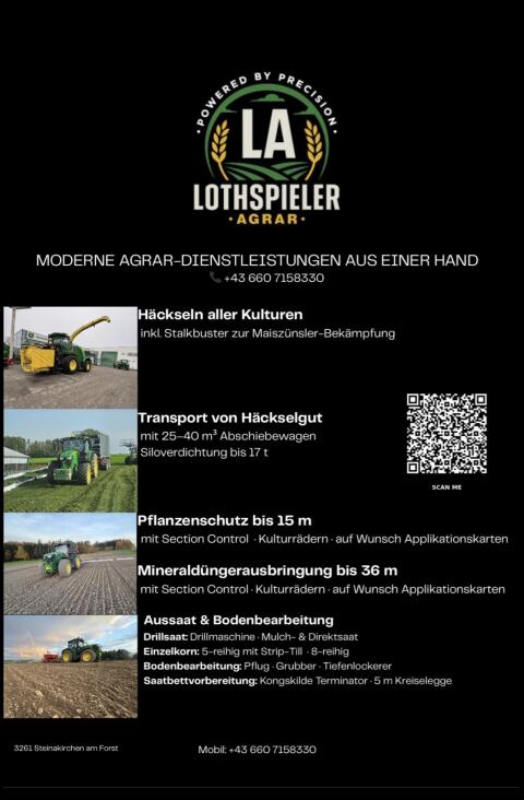 Maishäckseln und Grasernte – schlagkräftiges Lohnunternehmen