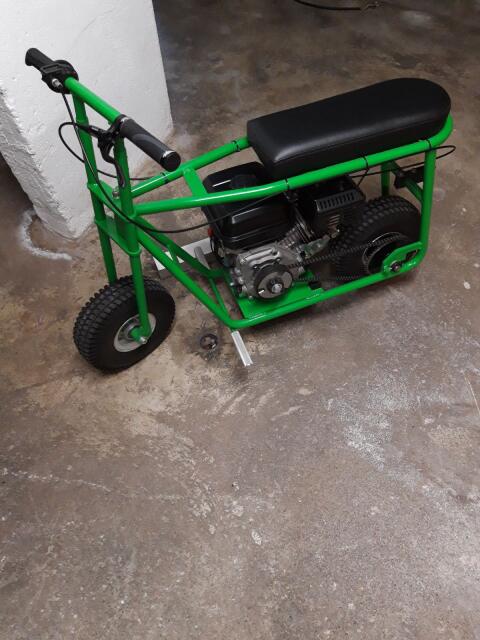 Minibike Eigenbau mit Anhänger