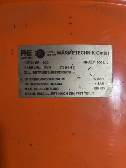 Boiler 500 l