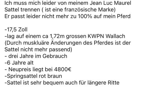 Brauner Springsattel Jean Luc Maurel