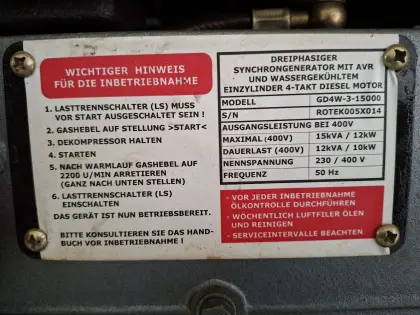 Notstromaggregat GD4WS-3-012kW-EBDCZ